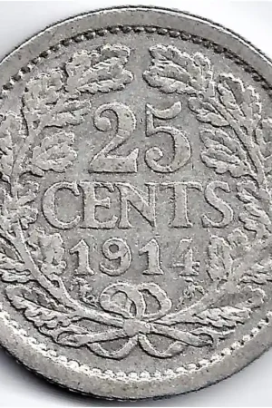 Oferta Nederland 1914 25 Cent Wilhelmina F