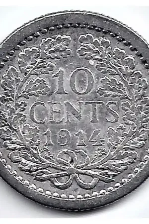 Wyprzedaż Nederland 1914 10 CentWilhelmina ZF