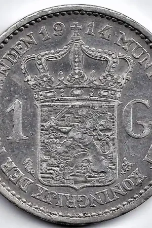 Szybka dostawa Nederland 1914 1 Gulden Wilhelmina P-
