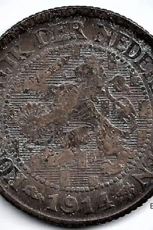 Ostatnia szansa Nederland 1914 1 Cent Wilhelmina ZF-