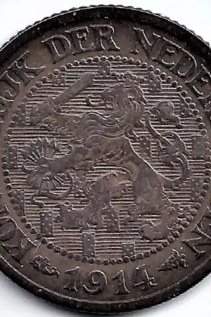 Nederland 1914 1 Cent Wilhelmina ZF+ Darmowa dostawa