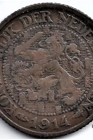 Nederland 1914 1 Cent Wilhelmina ZF Darmowa dostawa