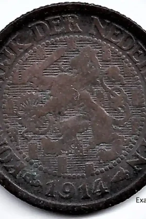Tani Nederland 1914 1 CentWilhelmina F-