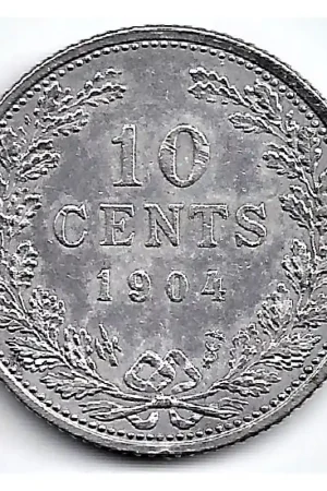 Ostatnia szansa Nederland 1904 10 Cent Wilhelmina P+