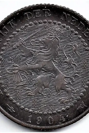Najlepsza cena Nederland 1904 1 Cent Wilhelmina ZF+