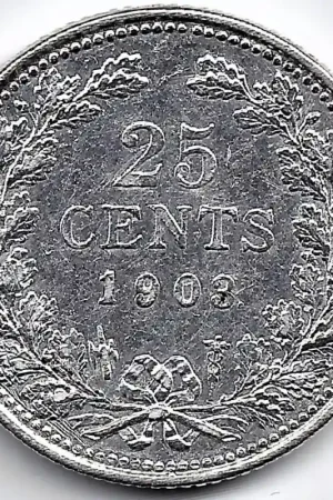 Wyprzedaż Nederland 1903 25 Cent Wilhelmina P