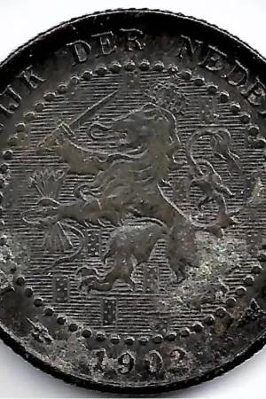 Nederland 1902b 1 Cent Wilhelmina ZF- Oryginalny