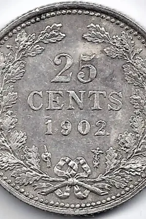Nederland 1902/01 25 Cent Wilhelmina P- Zwrot pieniędzy