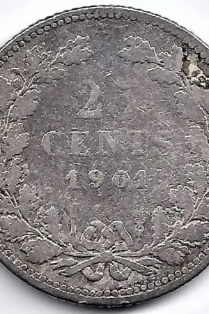 Nederland 1901 25 Cent Wilhelmina F- (brede hals) Tylko dziś