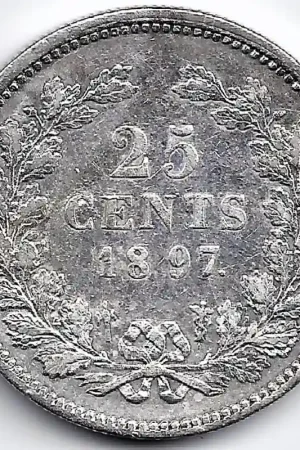 Premium Nederland 1897 25 CentWilhelmina ZF