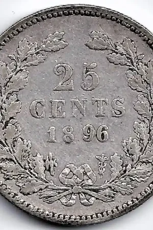Nowość Nederland 1896 25 CentWilhelmina F-