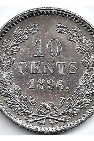 Oferta limitowana Nederland 1896 10 Cent Wilhelmina UNC