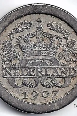 Nederland 1907 5 Cent Wilhelmina F Niska cena
