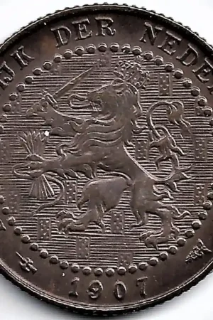 Szybka dostawa Nederland 1907 1 Cent Wilhelmina P-