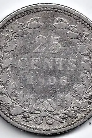 Nederland 1906 25 Cent Wilhelmina F- Promocja