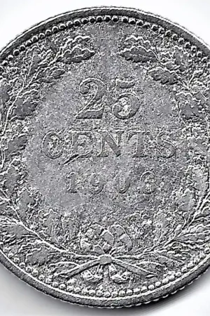 Zamów teraz Nederland 1906 25 Cent Wilhelmina F+