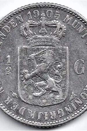 Szybka dostawa Nederland 1905 ½ GuldenWilhelmina ZF