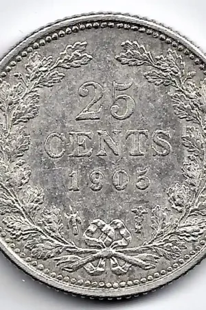 Tylko dziś Nederland 1905 25 Cent Wilhelmina P-