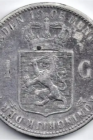 Nederland 1905 1 Gulden Wilhelmina F+ Rabat