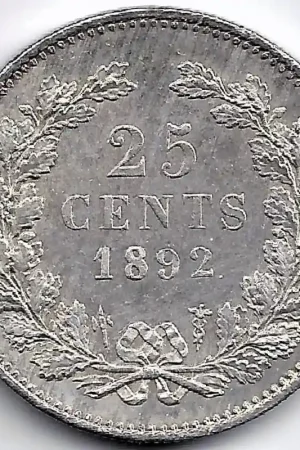 Bezpieczna płatność Nederland 1892 25 CentWilhelmina P-
