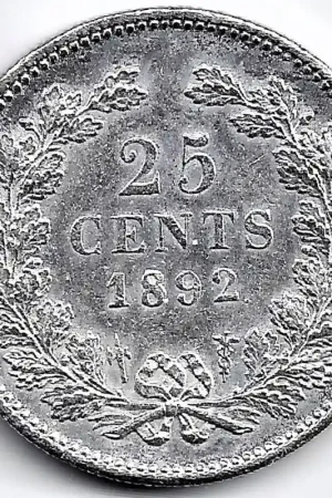 Nowość Nederland 1892 25 CentWilhelmina P