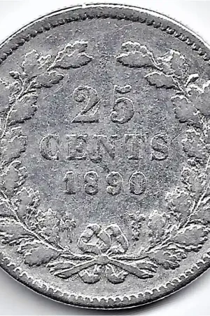 Nederland 1890 (b) 25 Cent Willem III F+ Promocja