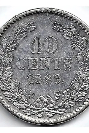 Nederland 1889 10 Cent Willem III P+ Zwrot pieniędzy