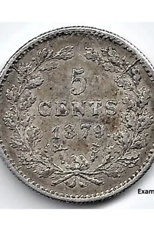 Darmowa dostawa Nederland 1879 5 CentWillem III ZF+