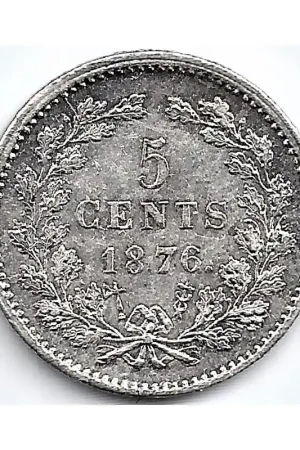 Nederland 1876 5 Cent Willem III UNC- Bezpieczna płatność