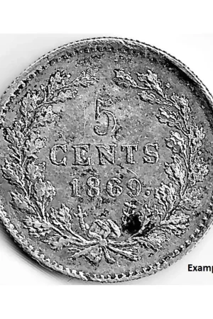 Zwrot pieniędzy Nederland 1869 5 Cent Willem III ZF-