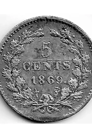 Tani Nederland 1869 5 Cent Willem III ZF