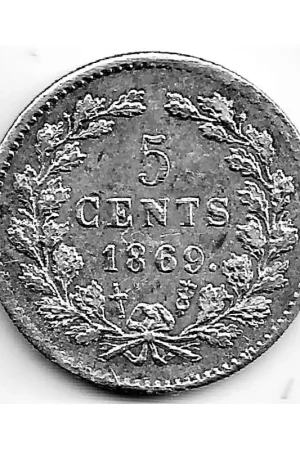 Nederland 1869 5 Cent Willem III P Zwrot pieniędzy