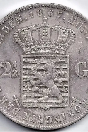 Wyprzedaż Nederland 1867 2½ Gulden Willem III P-