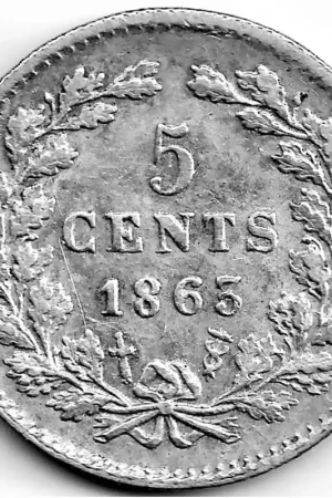 Nederland 1863 5 Cent Willem III ZF+ Oferta