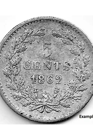 Nederland 1862 5 CentWillem III F Wyprzedaż