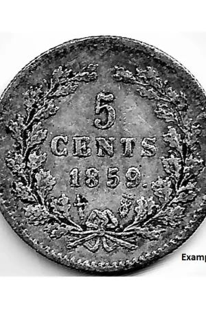 Nowość Nederland 1859 5 CentWillem III ZF-