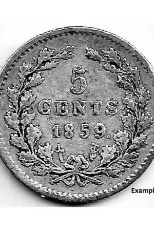 Oferta Nederland 1859 5 CentWillem III F+