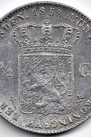 Nederland 1858 ½ Gulden Willem III P+ Kup teraz