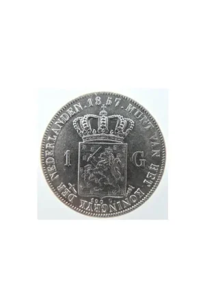 Nederland 1857 1 Gulden Willem III Pr- Oferta limitowana
