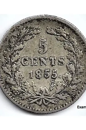 Nederland 1855 5 Cent Willem III F+ Niska cena