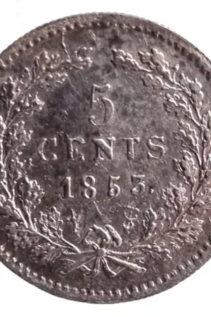 Nederland 1853 5 Cent Willem III Pr Oryginalny