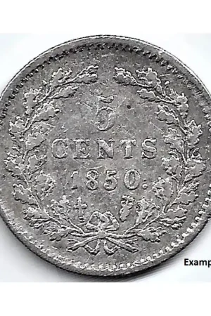 Wysoka jakość Nederland 1850 5 Cent Willem III ZF