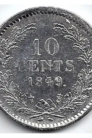 Nederland 1849. 10Cent Willem II P+ Niska cena