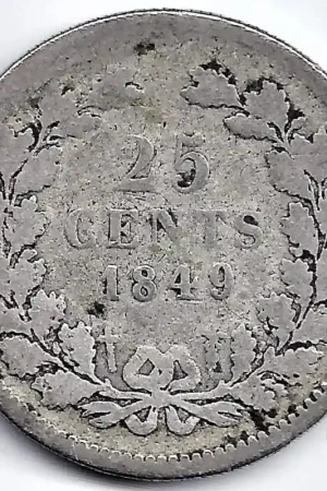 Nederland 1849 25 Cent Willem II ZG Darmowa dostawa
