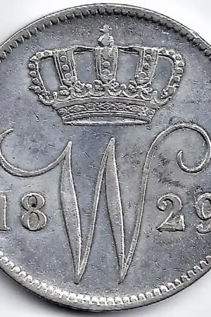 Nederland 1829B 25 Cent Willem I ZF Darmowa dostawa
