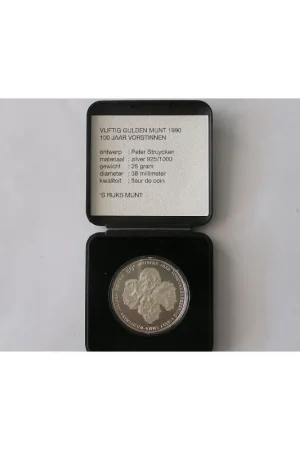 Popularny 50 Gulden 1990 4 Vorstinnen FDC