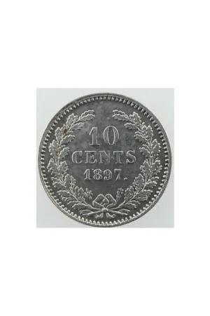 10 Cent 1897 Wilhelmina Pr Tani
