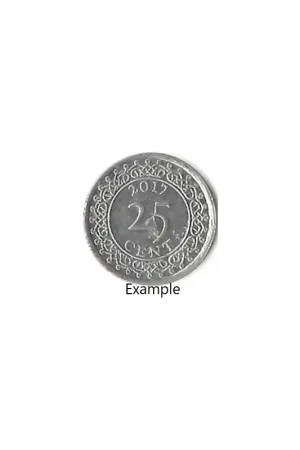 Suriname 25 Cents 2017 Unc Darmowa dostawa