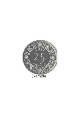 Suriname 25 Cents 2015 Unc Wysoka jakość