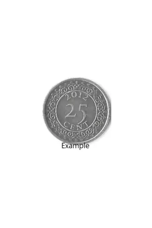 Wysoka jakość Suriname 25 Cents 2012 Unc